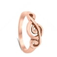 thumbnail image 4 of CHOOSE YOUR COLOR Rose Gold-Tone Music Note Clef Note Ring 925 Sterling Silver Band Jewelry Female Size 8, 4 of 4