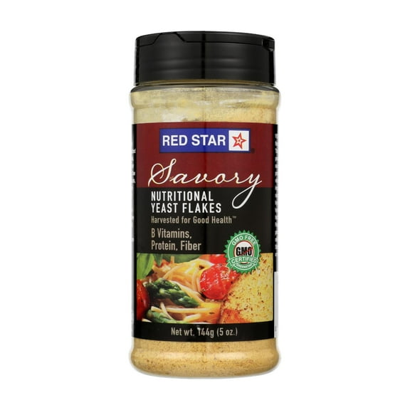 Red Star Nutritional Yeast Flakes Shaker Jar 5 oz (Pack Of 6)