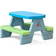 **sun & shadel kids picnic table with removeable umbrella, indoor/outdoor toys, fits 4 children, made of durable plastic, for toddlers 1.5-4 years old