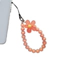 thumbnail image 4 of Cordón del encanto del teléfono móvil, cordón del teléfono, correa de muñeca con cuentas, correa colgante linda del encanto del teléfono de la flor Naranja, 4 of 7
