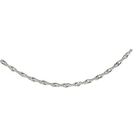 Women's Sterling Silver 035 Singapore Anklet, 11