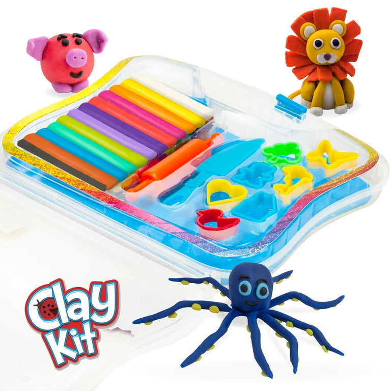 Creative Kids 24 Assorted Clay Kit for Kids - 9 Clay & Dough Tools