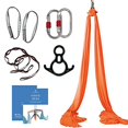 thumbnail image 2 of aum active Aerial Silks Starter Kit - Durable 9 Yards of Aerial Yoga Hammock with Hardware & Guide - Aerial Swing for Acrobatic Flying Yoga & All Levels (Aerial Rigging Point Up to 23ft), 2 of 5
