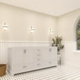thumbnail image 2 of Ayna Decors Maya 72 in White Double Sink Bathroom Vanity | 4 Soft Closing Doors | 6 Full Extention Soft Close Drawers | Brushed Nickel Hardware | AVM72WH0002, 2 of 10