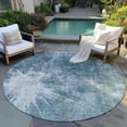 thumbnail image 6 of Addison Rugs Chantille Indoor/Outdoor Transitional Organic Teal Washable Round Rug, 8' x 8', 6 of 6