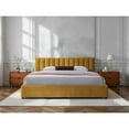 thumbnail image 4 of Omax Decor Jaxon Upholstered Platform King Bed in Gold Fabric, 4 of 7
