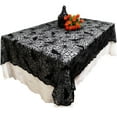thumbnail image 6 of Eoozwa 3 Packs Halloween Decorations Black Lace Spiderweb Tablecloth Table Runner Topper Covers Fireplace Scarf Table Halloween Party Decor 60x84in, 6 of 9