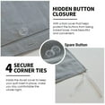 thumbnail image 3 of Simple&Opulence 100% Linen Duvet Cover Set 3pcs Natural French Basic Style Washed Flax Solid Color Breathable Soft Farmhouse Bedding with Button Closure (Ultimate Grey, Queen), 3 of 6