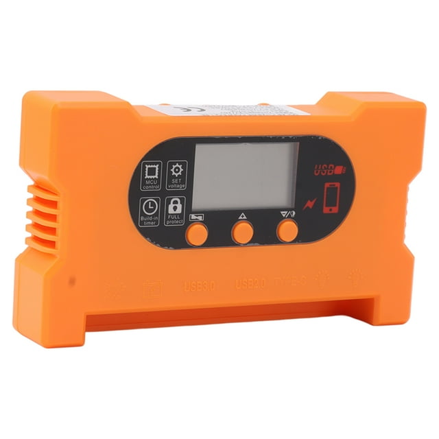 Solar Panel Regulator, Type C Fast Drive Control Short Circuit Automatic Battery Recognition Solar Controller