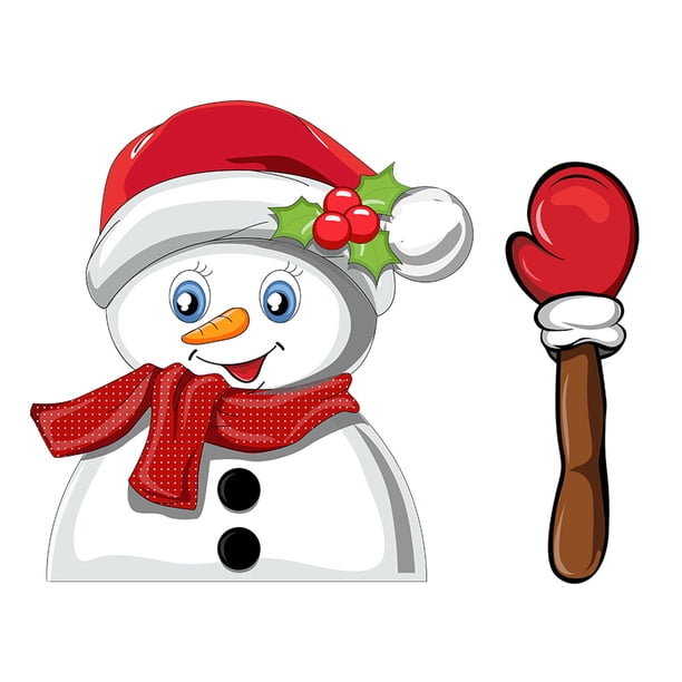 Riwesomey Etiqueta engomada del limpiaparabrisas de la ventana trasera del coche de Papá Noel estilo de coche de Navidad divertido brazo que agita las Automoción decorativa y accesorios No.14 Riwesomey VI1434-14B
