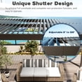 thumbnail image 5 of 10'x10' Metal Pergola, Outdoor Patio Pergola with Hardtop Roof,Aluminum Pergolas with Curtains,Waterproof Gazebo for Garden,Patio,Black, 5 of 8