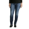 Silver Jeans Co. Women's Plus Size Suki Mid Rise Straight Leg Jeans
