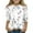 White, variant on Drmagiyhm 3/4 Shirts for Girls Size 10-12 Cute Floral Print Shirt Stretchy Casual Crewneck Tshirts Fall Winter Tops 12-14 Years Black