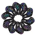thumbnail image 2 of 10 unidades/paquete de fundas de hierro para Golf de PU Cola Cubierta de cabeza de hierro de golf 17x9,6 cm Negro, 2 of 8