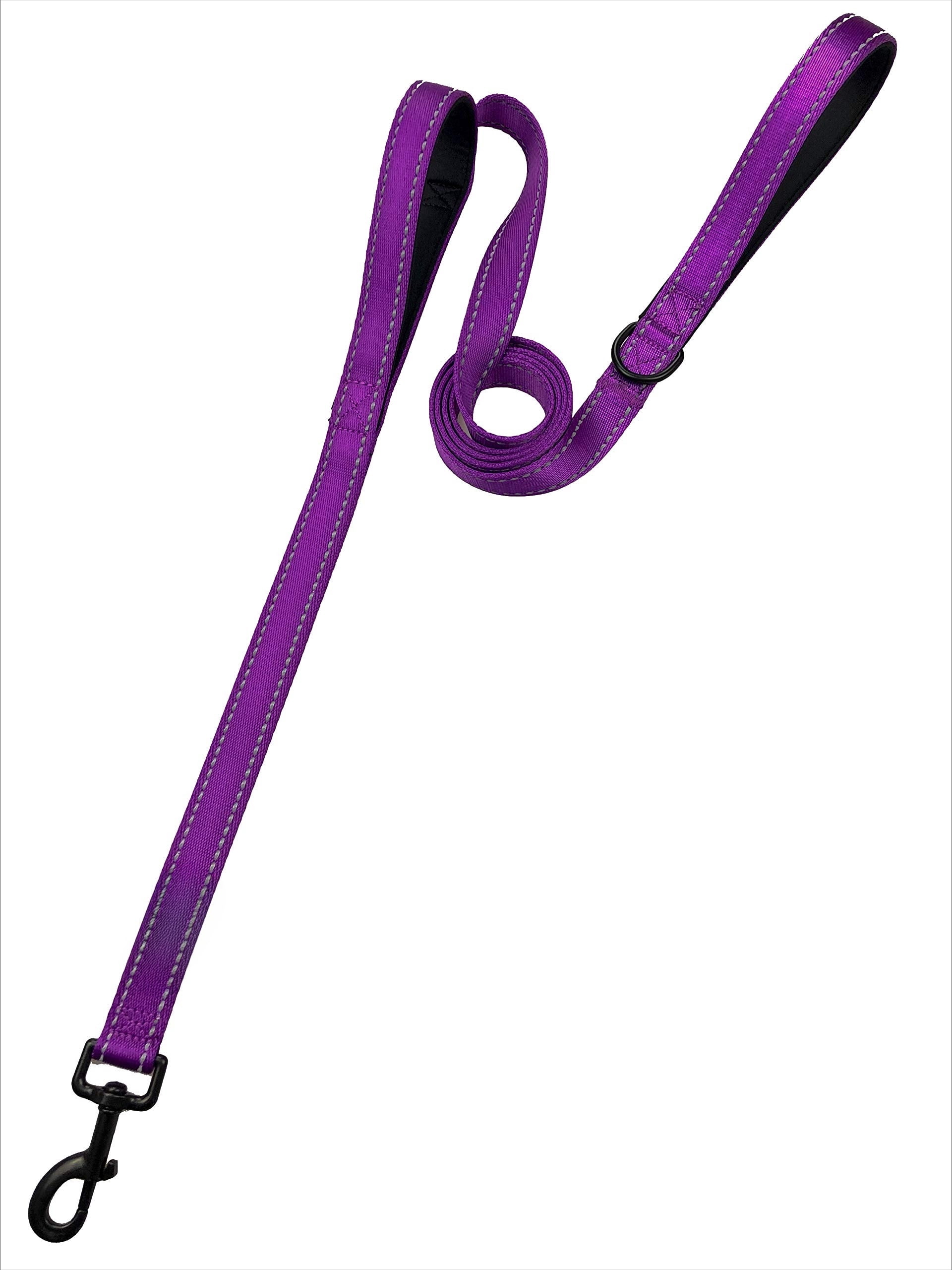mirlewaiy Dog Leash 6ft Long,Traffic Padded Two Handle,Heavy Duty,Reflective Double Handles Lead for Control Safety Training,Leashes for Large Dogs or Medium Dogs,Dual Handles Leads(Green)