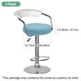 thumbnail image 3 of Uxcell 2-Pack Fundas Redondas para Taburetes de Bar, para Fundas de Asiento de Patrón de Rayas de Poliéster de 12-14 Pulgadas con Bandas Elásticas [Azul Cielo], 3 of 7