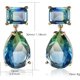 thumbnail image 2 of Pendientes de Mujer Aretes de Mujer con Cristal Color Azul Verdoso, Pendientes Colgante de Gota de Agua Elegantes y Nobles, Joyería Regalo Ideal para Mujer, 2 of 4