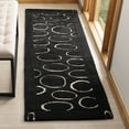 thumbnail image 3 of SAFAVIEH Soho Chason Geometric Wool Runner Rug, Black/Ivory, 2'6" x 12', 3 of 8