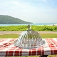 thumbnail image 4 of 5.5'' Clear Glass Cake Stand with Lid Cake Holder Covered Versatile Glass Dome Dessert Stand for Christmas Party Table Centerpiece, 4 of 5