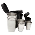thumbnail image 1 of Naiovety 12 piezas de vasos de acero inoxidable para exteriores, juego de chupitos, botella de agua, vasos, platillo, cerveza, taza de Picnic, Estufas de camping, 1 of 6