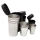 thumbnail image 1 of Sonducket Juego de 12 vasos de acero inoxidable para exteriores, minivasos con cubierta de cuero, platillo, copa de vino, equipo de Camping Estufas de camping, 1 of 6