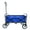 Blue, variant on Collapsible Rolling Wagon Utility Cart w/ Wheels, 40.5"x21"x46.5" Folding Utility Canopy Wagon w/Adjustable Handle, 2 Mesh Cup Holders, for Outdoor, Beaches, Gardens, Parks, Shopping, S10483