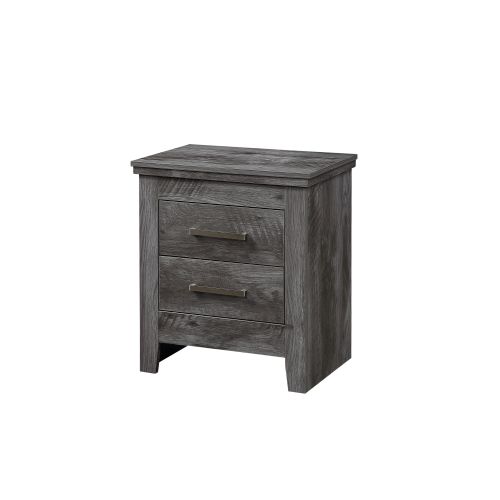 Nightstand, Rustic Gray Oak