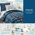 thumbnail image 3 of Wildkin Kids 5 Pc Twin Cotton Bed in a Bag for Boys & Girls (Transportation ), 3 of 6