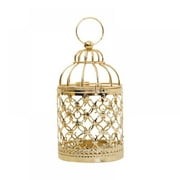 Decorative Bird Cage Candle Holder Vintage Candlestick Lanterns for Wedding Tea Light Candle Centerpieces Reception Center Piece Party Home Holiday Decoration Gold