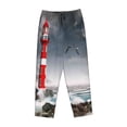 thumbnail image 4 of Haiem 3d Lighthouse in the Surf Women's Pajama Pants Ultra Lightweight Pjs Bottoms Sleepwear Bottom Pants With Pocket Drawstring-X-Large, 4 of 9