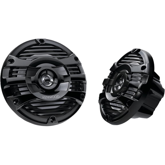 KENWOOD KFC-1653MRB 6.5 In. 150 Watt 2 Way Marine Speakers Black, 2 Pack