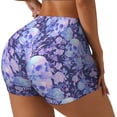 thumbnail image 2 of Kdxio flower crystal Skull Print Workout Shorts for Women Seamless Soft Smooth Gym Yoga Scrunch Active Shorts, 2 of 5