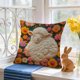thumbnail image 1 of CaiYueKe Easter Rabbit Floral Pillow Cover - Sofa Cushion Case Home Decor Throw Pillow for Living Room Couch Bedroom Outdoor Indoor Decorative Accent Spring Holiday Farmhouse Decor, 1 of 8