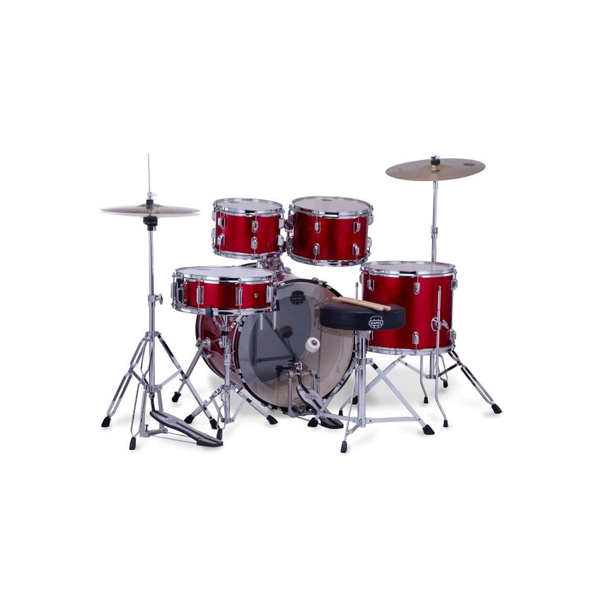 Mapex Comet 5-Piece Drum Set 20" Bass Drum, Infra Red