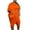 Orange, variant on Wyongtao Women's 2 Piece Outfits Plus Size Casual Short Sleeve Boho Ruffle Crop Top Bodycon Capris Pants Set Tracksuits,White XL