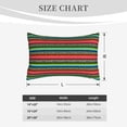 thumbnail image 4 of Sikiie Mexican Leopard Serape Blanket Stripes Print Plush Pillow Cover, Wrinkle-proof and Stain-resistant Pillow Protector without Pillow Core, Home Decoration-14"x20", 4 of 6