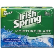 Irish Spring Deodorant Soap, Moisture Blast, 3.75 Oz, 8 Bars