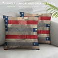 thumbnail image 3 of Throw Pillow Cover Patriotic Streaks Parallel American Flag Pattern Pillow Case, 3 of 5