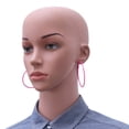 thumbnail image 2 of CIMAXIC Boucles d'Oreilles en Alliage Géométrique Boucles d'Oreilles Rondes Simples pour Femme Fille Rose Rouge (Environ 6cm), 2.28"X2.28"X0.08 Pouces, 2 of 5
