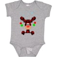 thumbnail image 3 of Inktastic Cute Flannel Reindeer with Christmas Bulbs and Snowflakes Boys or Girls Baby Bodysuit, 3 of 5