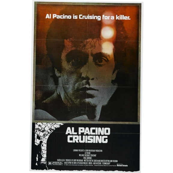 Cruising Al Pacino Movie Poster Print on Metal Sign 8In x 12In Size: 8x12 Square Adults Best Posters