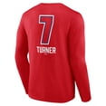 thumbnail image 3 of Men's Trea Turner Red Philadelphia Phillies Fastball Player Name & Number Long Sleeve T-Shirt, 3 of 3