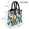 thumbnail image 2 of Single Shoulder Bag Rivet Bag 7.48×7.48×3.94in Removable Shoulder Belt Can Be Held Or Diagonal Across A Variety Of Matching Styles Snake Print Style Slateblue_1, 2 of 6