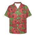 thumbnail image 3 of Camisa de tomate para hombre, camisa de manga corta con estampado de frutas en 3D para hombre, ropa informal de moda con botones y solapa, camiseta de gran tamaño, 3 of 5