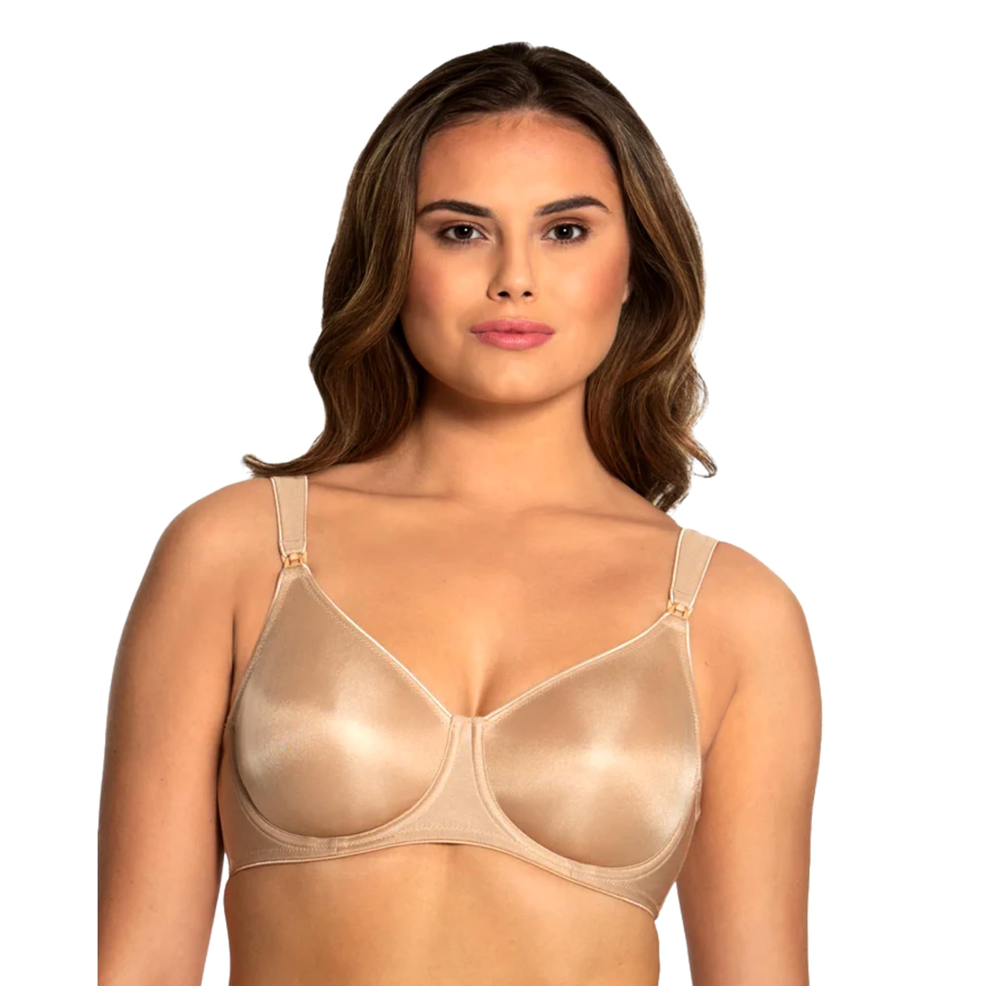 Dominique Nanette Seamless Nursing Bra #7600 - Comfort Maternity Bra with One-Hand Clips, Wide Straps - Lingerie for women