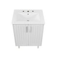 thumbnail image 4 of Sink Vanity Cabinet, White, Wood, Hotel Bedroom Bathroom, Modern Contemporary HB34064, 4 of 10