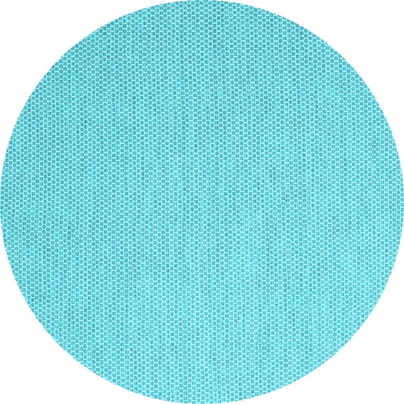 Ahgly Company Indoor Round Abstract Light Blue Contemporary Area Rugs, 7' Round