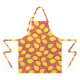thumbnail image 2 of Yellow Lemon Fruit Dots Red Pattern Apron-Garden Aprons for Women with Pockets-Cotton Linen Waterproof Kitchen Cooking Gardening Aprons Adjustable for Kitchen,Cooking,BBQ and Salon 33x27 Inch, 2 of 7