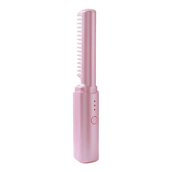 Peines para mujeres, peines para el cabello, tecnología Lazy Straight Comb, alisador móvil, minicargador USB, rollo de viaje portátil, uso dual, alisador móvil, peine para cabello liso