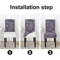 thumbnail image 2 of Chair Covers Set of 4, Complex Pattern Boho Flower Patchwork Background Printed Chair Cover Kitchen Chair Cover for Kitchen Home or Party, 2 of 4
